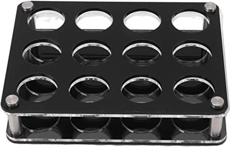 Jwthee Shot Glass Holder Tray, Acrylic Shot Glass Holder Rack Bar Cup Holder Countertop Wine Cup Serving Tray Stand Rack for Whiskey Cocktail (3X4 12 Head Combination Cup Holder)
