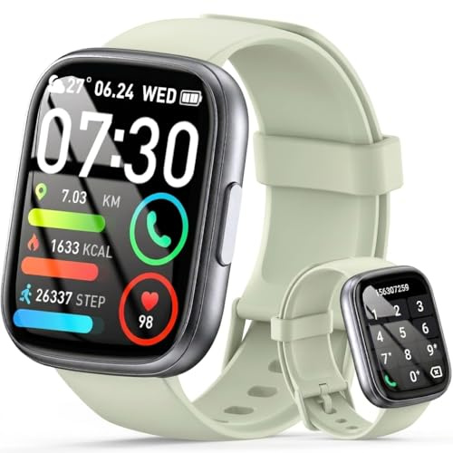 Smartwatch Herren Damen, 1,95HD Touch Fitnessuhr mit Telefonfunktion, Smart Watch Fitness Tracker mit Pulsmesser Schlafmonitor Schrittzähler, 110+Sportmodi, IP68 Wasserdicht Sportuhr für iOS Android