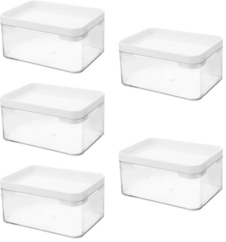 SEWOART Caja De Polvo De Lavandería Con Tapa Contenedor De Detergente En Polvo Y Líquido Portátil Para Lavadero Y Hogar Protege Del Agua 5 Piezas 5.51 X 3.93 X 12.79 in