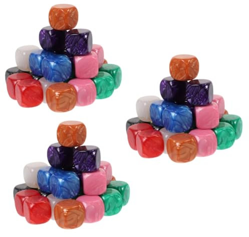 Abaodam 72 STK Leere Würfel Zubehör für die Würfelherstellung Bastelwürfel selber Machen Würfelspiel aufblasbare Würfel farbwürfel Colour Cube selbstgemachte Würfel Brettspiel Würfel Acryl