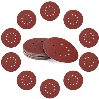 35 Pezzi Dischi Abrasivi 225mm 10 Fori,Grana 40,Carta Abrasiva per Levigatrice Orbitale