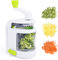 Gaethra Spiralschneider Gemüse, 4 in 1 Zucchini Nudeln Spiralschneider mit Auffangbehälter, BPA-frei, Zucchini Spaghetti Schneider für Karotte, Gurke, Kartoffel, Kürbis, Zucchini, Zwiebel