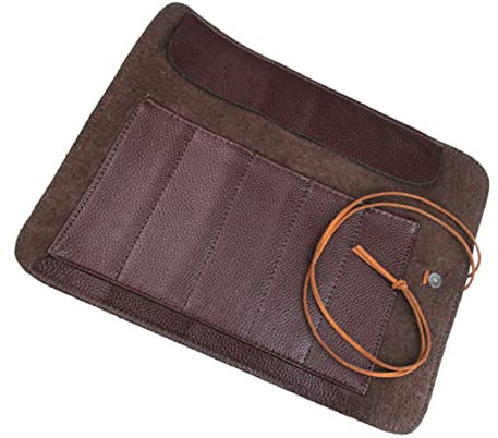 PLAFOPE 2stücke Schnitzmessertasche Aus Kunstleder Organizer Mit Rollfunktion Und Mehrzweck-taschen Für Werkzeuge Platzsparend Und Tragbar