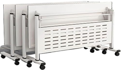 Rustikaler Konferenztisch aus Holz mit Riemenscheiben, einfache Montage, Chefschreibtisch für Home Office (160 x 40,6 x 76,2 cm)