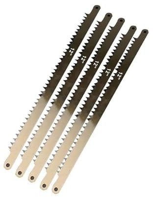 MNUPL 5 Stück 12 Zoll Ersatzsägeblätter for Metallsägen, 4 Zähne pro Zoll, for Schneiden von frischem, grünem Holz.