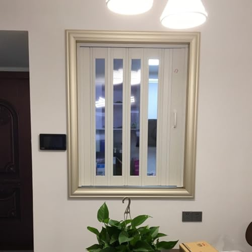 Accordion Door for Attic/Closet/Store/Hospital - Folding Sliding Window with Accessories, Customizable Color, PVC Magnetic Foldable Door for Small Spaces