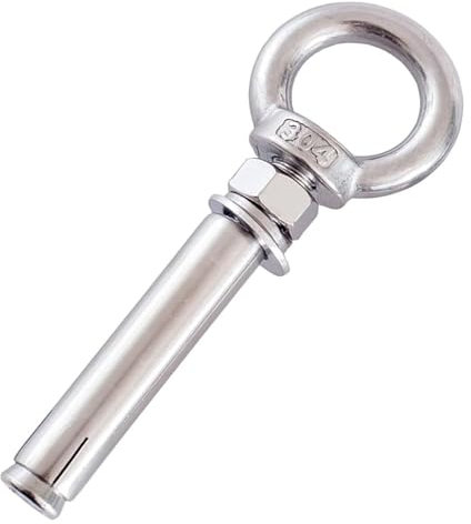 Wandankerbolzen, Ringhebebolzen aus Edelstahl 304, M18 x 160 mm - M18 x 300 mm Spreizbolzen Deckenhaken Hochleistungsbolzen Ankerbefestigung(M18x180mm)