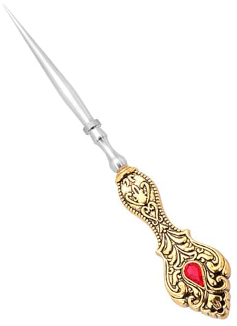 Eladcncmc Vintage Leather Sewing Awl With Metal Handle Stainless Steel Sewing Awl For Leather Fabric Stitching And Puncturing