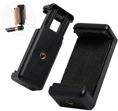 Knocery Universale Monopiede Treppiede Adattatore Porta Smartphone,2 Pezzi Supporto per Telefono, Trípode Selfie Stick Monopie Soporte Adaptador para Todos los Smartphones