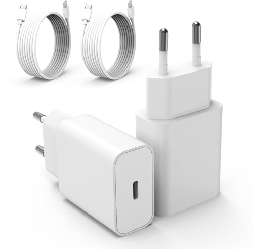 XiangLoong iPhone-Ladegerät Schnellladung, 20W PD USB-C Netzteil 2er Pack mit 6FT Schnellladekabel - Schnellladegerät für iPhone 14/14 Pro Max/13/13 Pro/12/12 Pro/11/11 Pro/XS, iPad