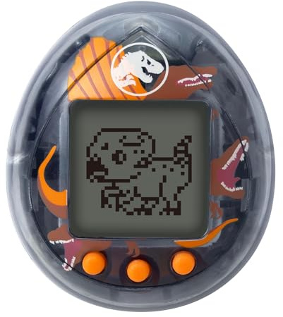 Bandai - Tamagotchi Nano Jurassic Brown - Braune Version Dino Spinosaurus - Interaktives Tamagotchi-Tier - Kleines Format - Virtuelles Haustier zum Aufziehen - Spielzeug Kinder ab 8 Jahren - NT90997