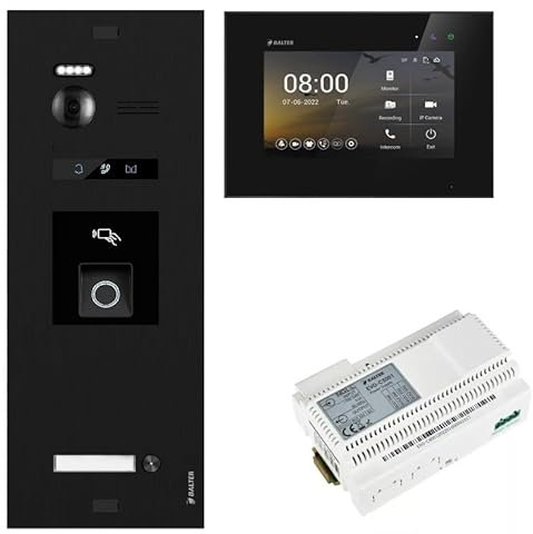 BALTER EVO HD RFID/FINGERPRINT Video Türsprechanlage 1-FAM 1xMonitor Black