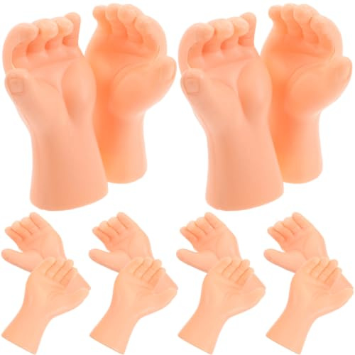Yardwe 6 Paar Puppenhände Miniaturhände Als Zubehör Für Puppen Kleine Hände Zum Basteln Realistische Kunststoff-Handkomponenten Für DIY-Puppenherstellung Und Puppenbasteln