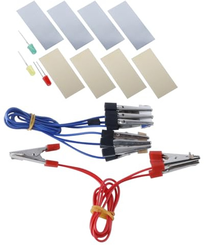 Hoite Kit de diodes Lumineuses à Piles, kit expérimental à Piles à Fruits, Feuilles de cuivre et de Zinc, Bricolage Scientifique