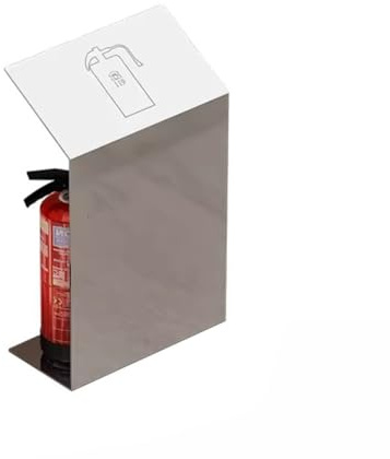 Freistehender Feuerlöscher-Schrank aus Metall, schwarze Box für Brandschutz, robuste Feuerlöschausrüstung, Maße D-35 x 20 x 55, Feuerlöscher nicht im Lieferumfang enthalten, ideal für Haus u