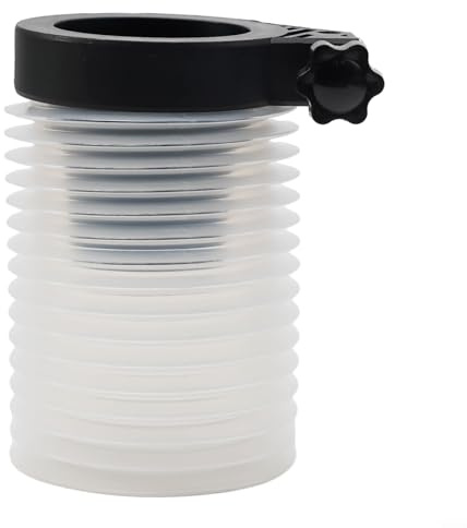 Rubber Drill Dust Collector for SDS Rotary Hammers, Electric Percussion and Hand Drills, PVC Dust Cover Compatible with Corded and Cordless Hammer Drills, White and Black, Approx 9.5x8.5x15cm