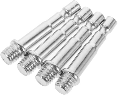 Mikrofonstativadapter 4 Stück 3/8 Zoll für Schwenkarm | Stabile Verbindung, Silber, Metall, für Professionelle Aufnahme Mikrofone und Federhalterung, Leicht zu Verstauen