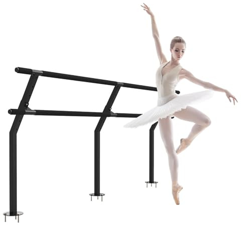 Generisch Freistehende Ballettstange, höhenverstellbar, doppelt, robust, für Tanz, Yoga, Fitness und Stretching