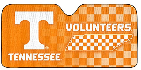 Fanmats 60026 NCAA Tennessee Volunteers Windshield Sun Auto Shade, Sun Shield Sun Visor | Accordion tri-fold for Storage | 59 x 29.5, Colorful Team Design