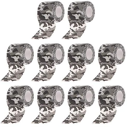 ETOPARS 10 Pièces Ruban de Camouflage Auto Adhésifs Bandages Extérieur Tissu Élastique Bande Camo Protecteur pour Militaire Chasse
