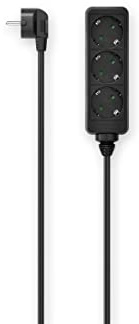 Hama - Multipresa 3 posizioni Schuko, spina Schuko, cavo 1.4 metri, nero