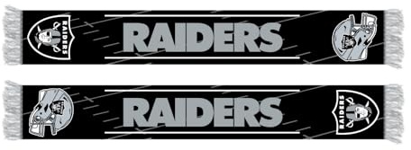 Las Vegas Raiders NFL Schal Fanschal Scarf ** Team HD Knitted Jaquard Scarf ** in 145 x 20 cm