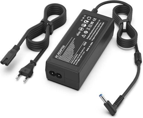 Caricatore HP Computer Portatile Alimentatore HP 45W 19.5V 2.31A per HP Stream, Pavilion, Elitebook 830 840 850, Probook 430 440 450, 240 250 PC Adattatore Caricabatterie 4.5 * 3.0mm