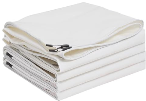 Telone resistente, telo di tela bianca, 1mx1.5m, 1.5mx3m, 2mx3m, 3mx4m, 4mx6m Telo impermeabile addensato con occhielli rinforzati per copertura esterna, campeggio(2x3m)