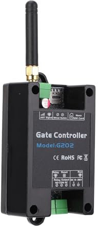 Apricancello 4G GSM, Interruttore relè Interruttore Remoto 9-36V Apriporta con Slot SIM, Controller di Accesso Porta Garage Operatore G202 per Ufficio di Fabbrica e Garage