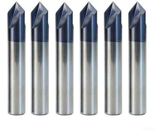 Zuverlässiger Hartmetallfräser, 90-Grad-Anfas-Schaftfräser, 3-Nut-Fräser, einfache Fragmententfernung (D10)