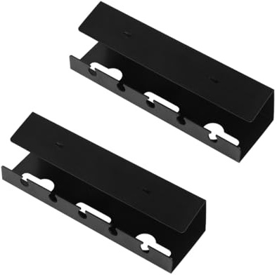 Aililong Kabelkanal Schreibtisch - 2er Set Kabelführung Tisch, Kabelmanagement Schreibtisch Zubehör, platzsparend, stabil, einfach zu montieren - Schwarz (40 * 12 * 10cm)