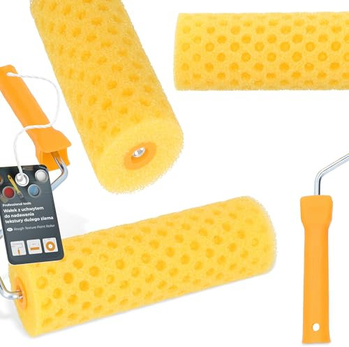 Erbsloch Strukturroller 25 cm Rollputz Roller Strukturwalze Ersatzwalze Walze mit Bügel Auftragswalze Putzauftrag Putzwalze Spezialwalze Rolle Schaumwalze Erbsen Getreide Effektrolle