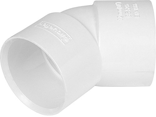 Solvent Weld Bend 135°, Colour White, Diameter 40mm, 1 in Pack