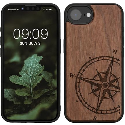 kwmobile Housse Compatible avec Apple iPhone 17e / iPhone 16e Coque - Étui de Protection Rigide Antichoc avec Cadre en TPU - Brun foncé
