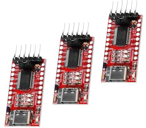 Adaptadores de Serie USB-C a TTL para FT232RL Module RUIZHI 3 Piezas USB a TTL Serial Converter Module con Chip FT232RL Soporta 3.3V/5V Interfaz Tipo-C Compatible con Arduino y Raspberry Pi