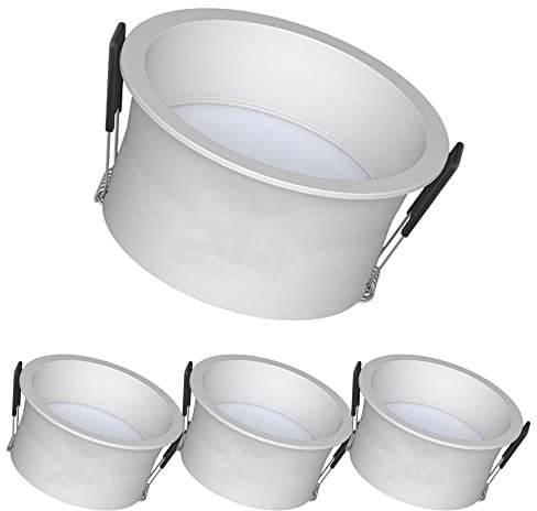 OOMRNV 7W Led Downlight Ceiling, Recessed Spot Down Light For Bathroom Kitchen,Baffle Trim,Led Recessed Tin Can Lights Embedded Hole Light,4pcs-white light