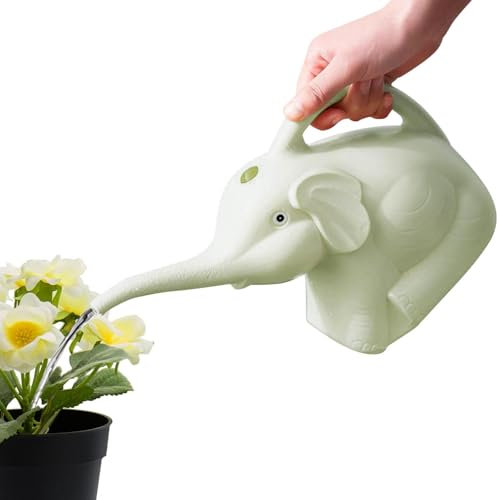 Elefanten-Gießkanne, Tier-Gießkanne mit Langer Öffnung, kleine Gießkanne für drinnen und draußen, niedliche Tierbewässerung, Garten, Plas-Tic-Gießkanne zum Bewässern von Pflanzen, Obst, Blumen