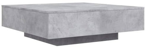 Eleganz Couchtisch Betongrau 100x100x31 cm | Moderner Wohnzimmertisch aus Holzwerkstoff | Stilvoll & Langlebig | Perfekt für kleine Wohnungen