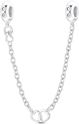 HUIPOJUE 925er Sterlingsilber-Perlenanhänger für Armbänder und Halsketten, kompatibel mit Pandora, Clip-Stopper, Sicherheitskette, Weihnachtsschmuckgeschenke für Frauen