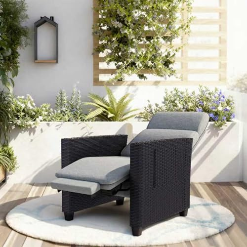 BELONID Gartensessel Relaxliege mit Verstellbarer Rückenlehne bis 160°