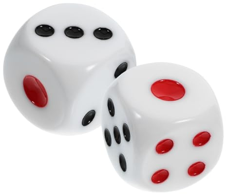 BESPORTBLE Dadi Grandi in Resina 30mm a 6 Facce Angoli Arrotondati Per Giochi Da Tavolo, Feste e Giochi Di Società, Set Da 2 Pezzi Portatili e Leggeri Per Uso Domestico e Ricreativo