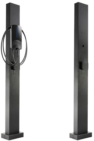 Support Universel pour Wallbox et Poteau de Montage, Base Stable pour Station de Recharge et Voitures Électriques, Compatible avec la Plupart des Modèles, Installation Murale et au Sol Facile, Constru