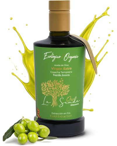 Aceite de Oliva Virgen Extra Ecológico Verde Joven 500ml - AOVE Picual Cosecha Temprana 100% Natural y Gourmet, Extracción en Frío | Aroma Intenso y Amargor Medio Ideal para Uso en Crudo