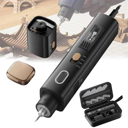 HEAXIY 40kHz Ultrasonic Cutter Knife, Ultrasonic Cutter & Polisher with 50pcs Replacement Blades, for Cutting 3D Printed Models, PVC, Leather, Wood, Plastic, Resin, Carbon Fiber