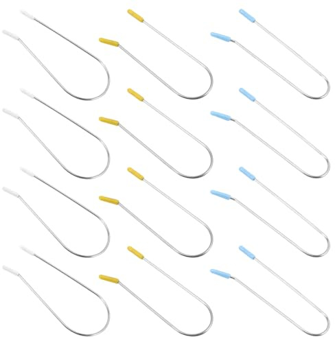 BIUDECO 48 Pinces à Rouleaux Résistantes la Chaleur en Acier Inoxydable, Clips à Bigoudis Chauffants de U 1,9 Cm, 2,54 Cm et 3,81 Cm, Accessoires de Rechange pour Bigoudis Électriques,