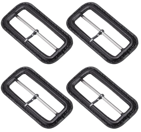 PH PandaHall 4Pcs Boucles en Cuir à Ergots 3.5x6.5cm Simple Boucles Ceinture Rectangulaire Hardware Glisseur Sangle Vintage Remplacement pour Chaussures Jeans Sacs Portefeuille Tote