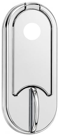 UAP Chrome Door Knocker for Front Door, Modern Stadium Knocker with Spy Hole, Hidden Fixings, Magnetic Close, 5.5 Inch Door Knocker for UPVC, Composite & Wooden Doors