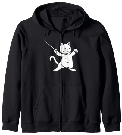 Esgrima Deporte de Combate Simple Espada Minimalista Esgrima Sudadera con Capucha