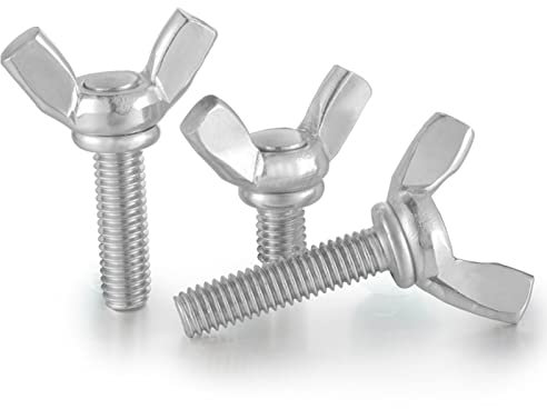 M5 metrische Flügelschraube aus Edelstahl, Flügelschraube, Maschinenbefestigung, M5 x 20 mm, 10 Stück