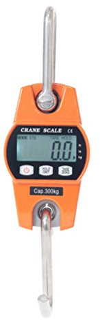 Hyindoor Peson Electronique 300kg Balance Crochet Suspendu Dynamomètre LCD Crochet Peseur Industrielle Pèse Poids 300kg/600lbs